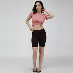 roro Pack of 3 Solid Women Multicolor Cycling Shorts-picture-12