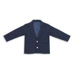 HOUSE OF VEDAS Kids Checked Notched Lapel Single-Breasted Twill Blazer-picture-37