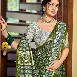 all about you Woven Design Floral Saree image 4