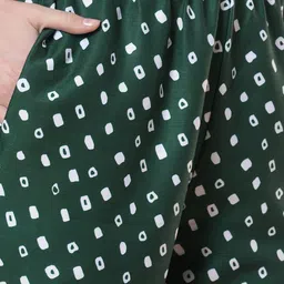 Moda Rapido Women Bandhani Printed Calf Length Regular Straight Kurta with Trousers image 4