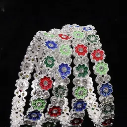 ZULKA Set Of 4 Zircon Meenakari Bangles image 2