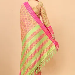 DIVASTRI Woven Design Zari Silk Cotton Ikat Saree image 5