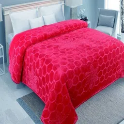 CHICERY Pink Floral Mink Heavy Winter Single Bed Blanket-image-22