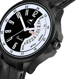 PERUCCI Men Brass Printed Dial & Leather Straps Analogue Watch WATH94EWHJVYRZWY image 2