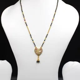 SONI JEWELLERY Gold-Plated Artificial Stones and Beads Mangalsutra image 5