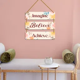 WallDaddy Beige& Brown Printed Wooded Wall HangingDecor-picture-28