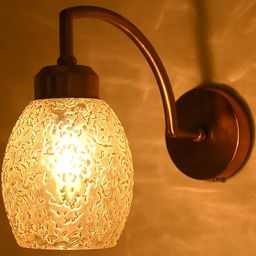 1ST TIME White & Gold Printed Glass Cylinder Decorative Wall Lamp-picture-9