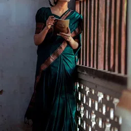 AMRUTKALA SAREES Woven Design Zari Banarasi Saree-picture-26