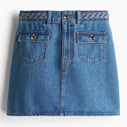 H&M Braided-Trim Denim Skirt-picture-10
