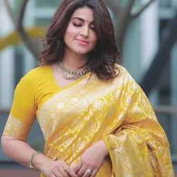 CANIZZARO Ethnic Motifs Zari Silk Blend Heavy Work Banarasi Saree image 3