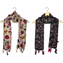 POSHAMPAA be desi Women Pack of 2 Printed Scarf-picture-13