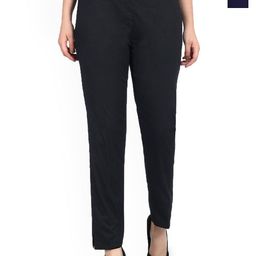 SRISARAS Women Pack Of 2 Mid Rise Regular Fit Cotton Cigarette Trousers-picture-40