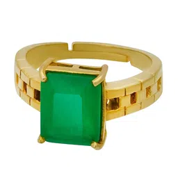 RSPR 7.25 Ratti 6.60 Carat Natural Panna Emerald-Studded Adjustable Finger Ring-picture-31