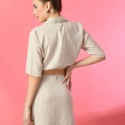 fuchsia PRETTY LOVING THING Top & Skirt Co-Ord Set image 3