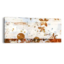 Myntra Elegant Homes Gold-Toned Single Piece Canvas Abstract Wall Paintings image 4