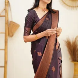 Marziyaa Woven Design Zari Banarasi Saree image 5