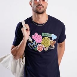 Bene Kleed Men Printed Applique T-shirt-picture-4