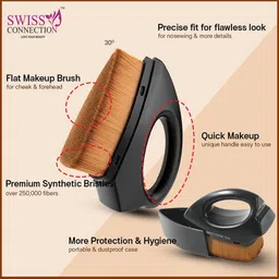 Swiss Connection Premium Iron Shape Foundation Brush image 5