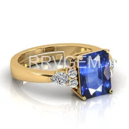 RRVGEM Blue Sapphire Ring 6.25 Ratti Finger Ring-picture-13