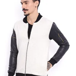 Campus Sutra Men Colourblocked Lightweight Bomber Jacket image 4