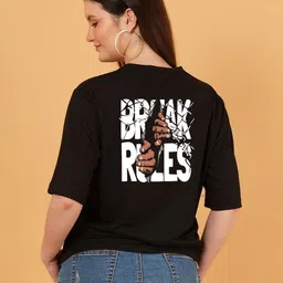 kintu parantu Women Pack of 2 Tweety Graphic Printed Round Neck Relaxed Fit T-shirts image 3