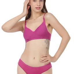 Liigne Pack Of 2 Non Padded Bra Pure Cotton Lingerie Set image 4