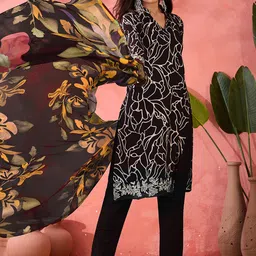 SAINOOR Floral Printed Unstitched Dress Material-image-96