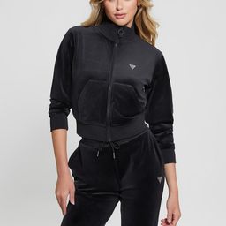 GUESS Women Velour Crop Sweatshirt-picture-47