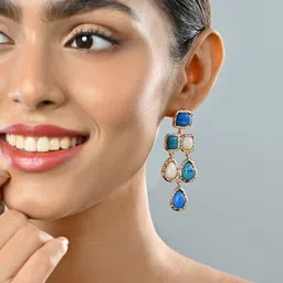 ToniQ Geometric Drop Earrings image 4