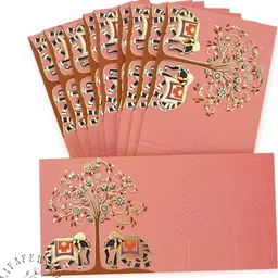 LIFAFEWALA Set of 10 Pink Money Envelope-image-5