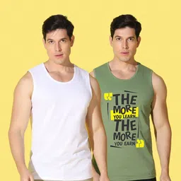 WOOSTRO Men Typography 2 Printed Raw Edge Slim Fit T-shirt image 2