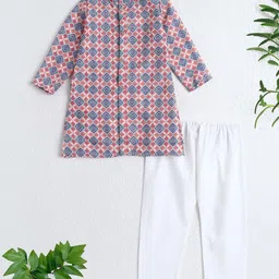 The Magic Wand Boys Printed Regular Kurta with Trousers-picture-37