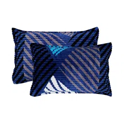 RD TREND Blue Geometric 300 TC King Bedsheet with 2 Pillow Covers image 3