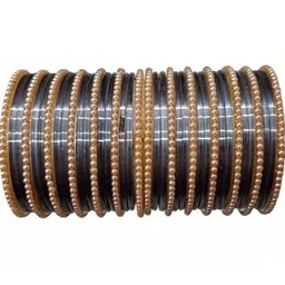 THE BLAZZE Grey Glass Artificial Stones & Beads Bangle image 1