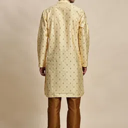 SKAVIJ Men Ethnic Motifs Printed Regular Kurta with Pyjamas image 5