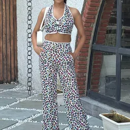 BAESD Women Printed Top with Trousers image 3