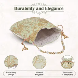 Kuber Industries Set Of 2 Embroidered Potli Clutch image 2