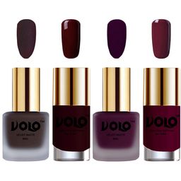 VOLO Set Of 4 Velvet Matte & Extra Shine Nail Polish - 8 ml Each - 29- 46 - 44 - 34-picture-44