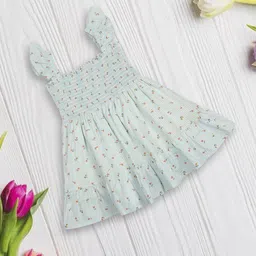 MeeMee Girls Self Design Shoulder Straps Fit & Flare Dress-picture-27