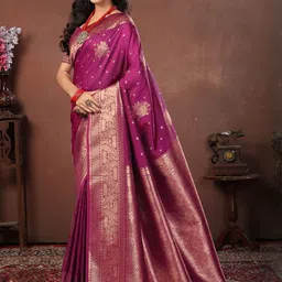 Moda Rapido Woven Design Zari Art Silk Heavy Work Banarasi Saree image 5