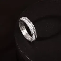 GIVA Men 925 Silver Silver-Plated Zircon-Studded Adjustable Finger Ring-picture-42