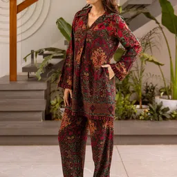 KALINI Women Ethnic Motifs Printed Kurti with Trousers image 3