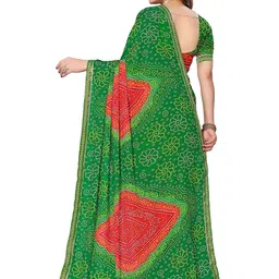 KANOODA Bandhani Printed Pure Georgette Bandhani Saree image 2