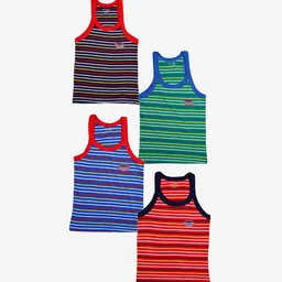 Bodycare Boys Pack Of 4 Assorted Cotton Basic Vests KGA2004-PK001_P4 image 1