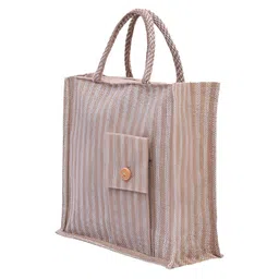 Aura Striped Oversized Shopper Tote Bag image 5