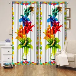 ak decor 214 cm (7 ft) Polyester Semi Transparent Door Curtain Single Curtain-picture-24