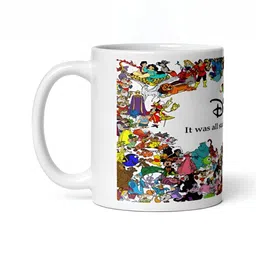 Mr UVD White & Black Cartoon Characters Printed Ceramic Glossy Mugs 350 ml image 4