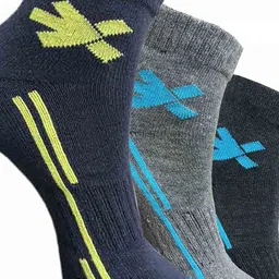HRX by Hrithik Roshan Pack Of 3 Printed Ankle-Length Socks image 5