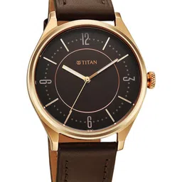 Titan Men Neo Basics II Quartz Brown Round Dial Watch - 1802WL03-image-54
