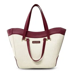 Purpleberry Colourblocked Structured Tote Bag-picture-11